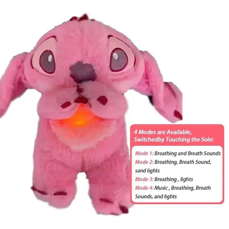 Lilo & Stitch Plush – Soothing Breathing Toy with Light & Music for Toddlers