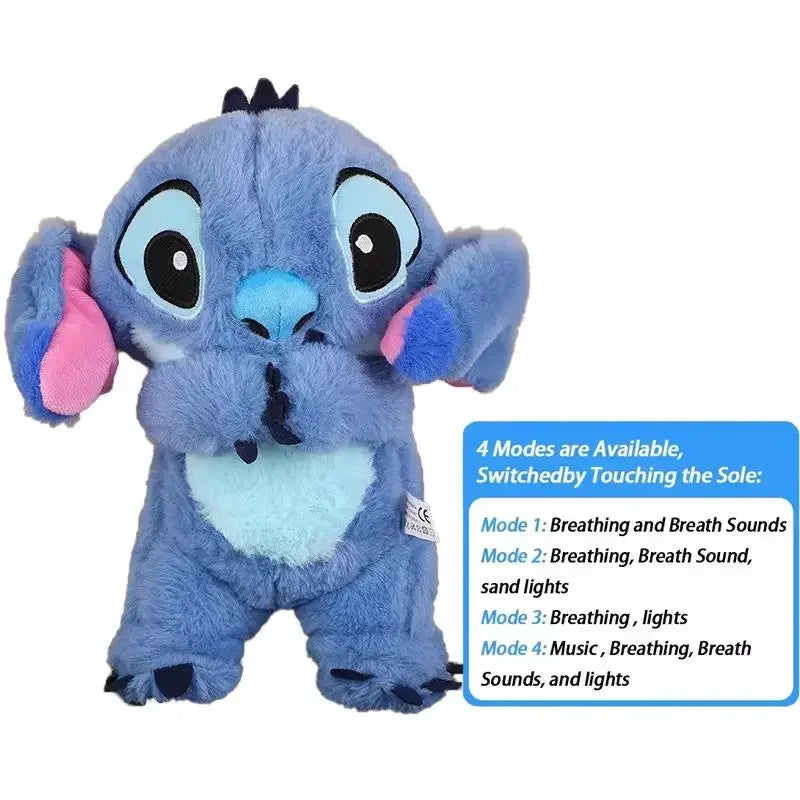 Lilo & Stitch Plush – Soothing Breathing Toy with Light & Music for Toddlers