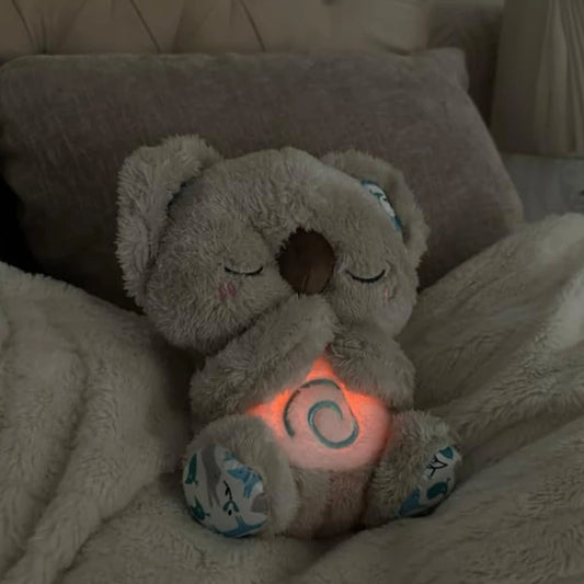  Cute Koala Sleep Buddy Plush Toy – Music, Lights & Breathing | Anxiety Relief for Pets & Kids
