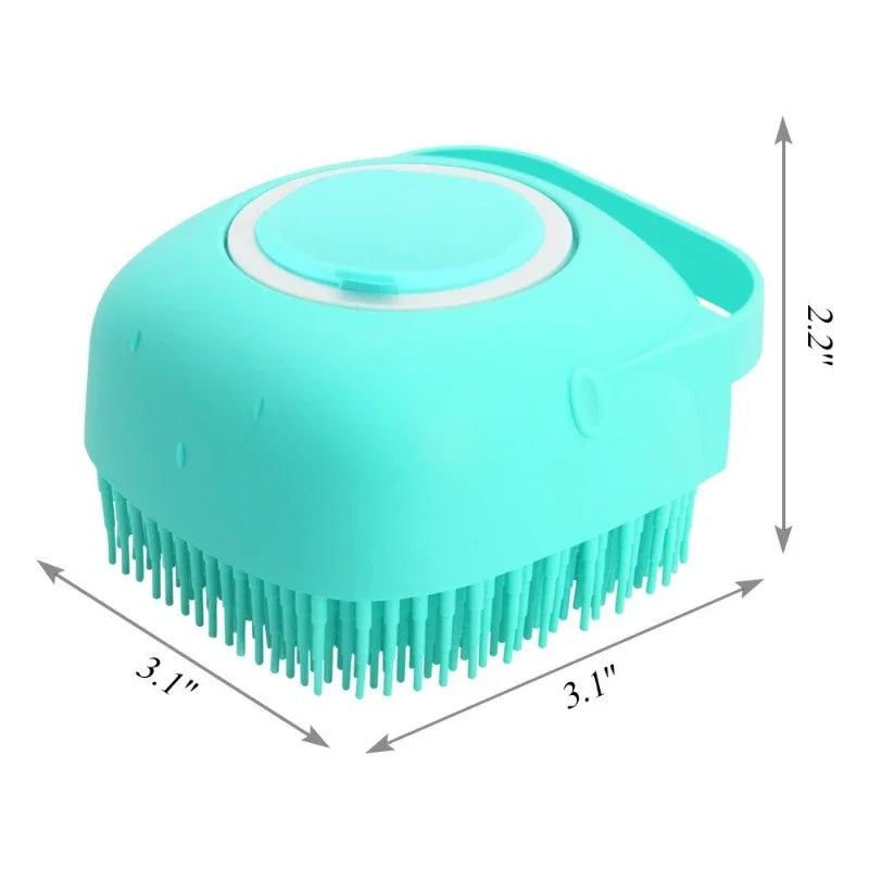 Pet  Shampoo Brush  Grooming Scrubber for Bathing Short Hair Soft Silicone Rubber