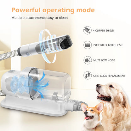 Dog Grooming Vacuum,4-In-1 Kit,Low Noise Dog Clippers and Grooming Supplies,9-Pack