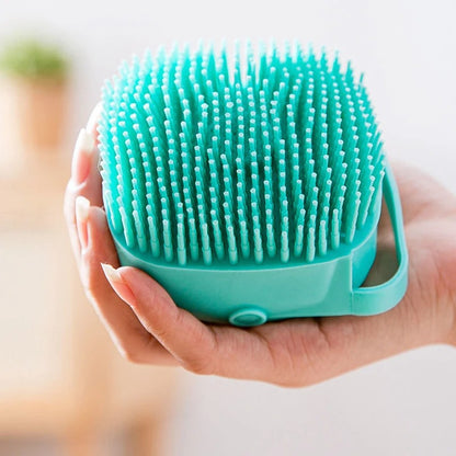 Pet  Shampoo Brush  Grooming Scrubber for Bathing Short Hair Soft Silicone Rubber